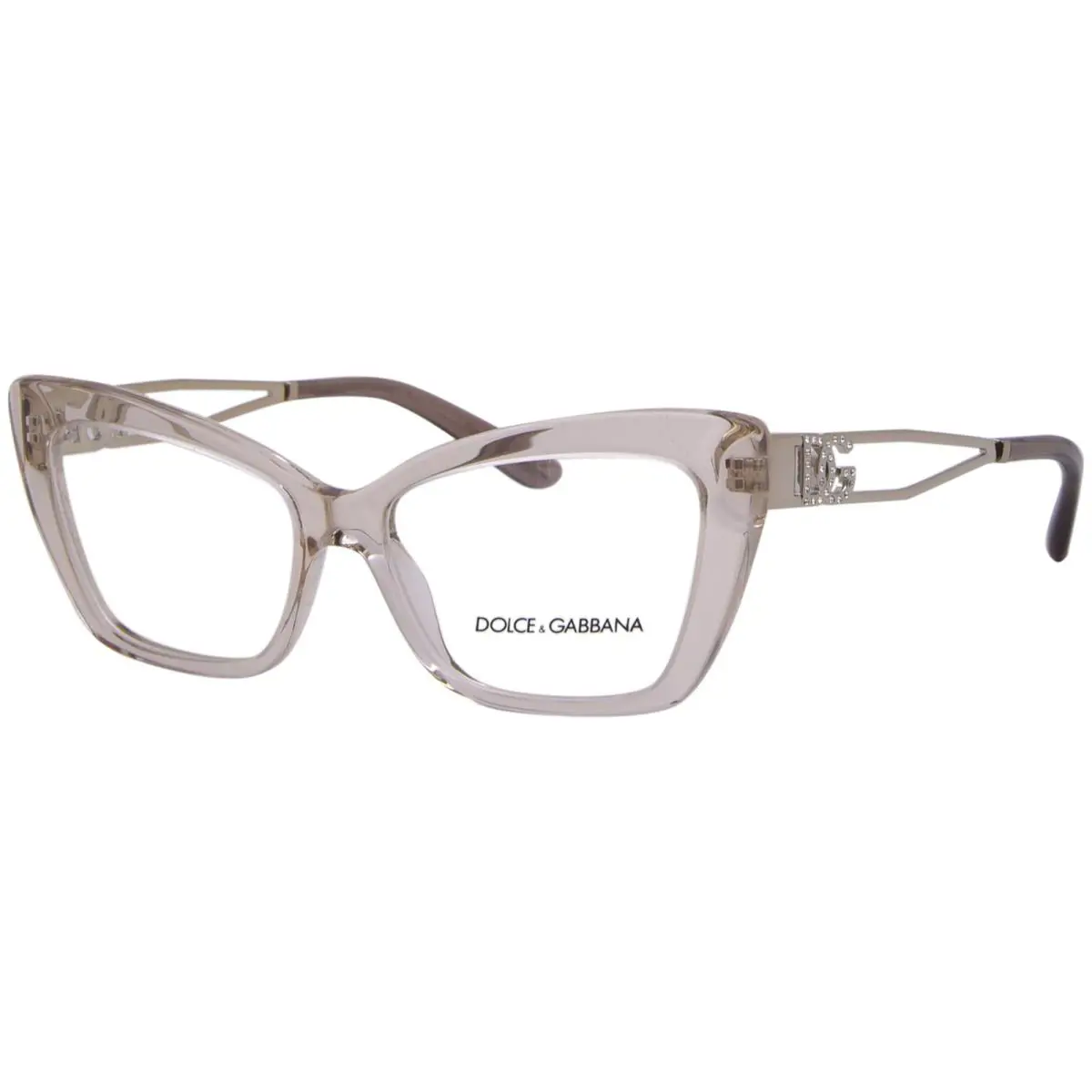 Dolce Gabbana DG3375B 3432 Eyeglasses Women`s Transparent Camel Full Rim 55mm