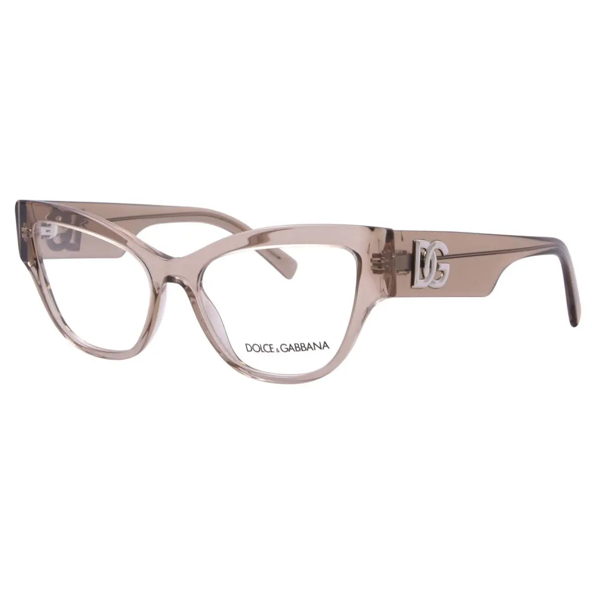 Dolce Gabbana DG3378 3432 Eyeglasses Women`s Transparent Camel Full Rim 55mm