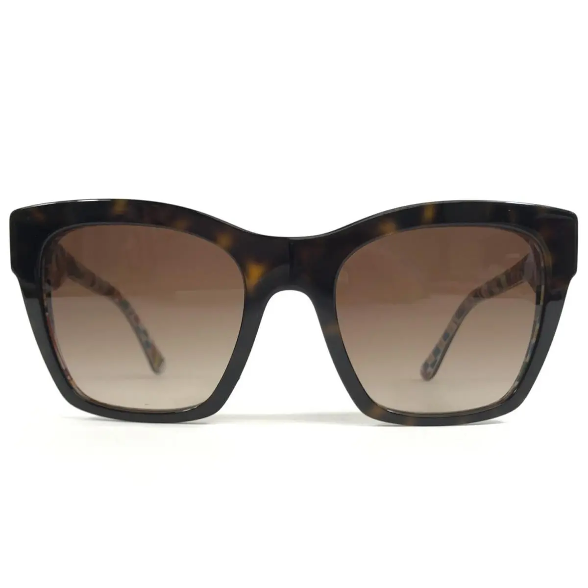 Dolce Gabbana Sunglasses DG4384 3217/73 Havana White Barrow w/ Brown Gradient by Dolce & Gabbana