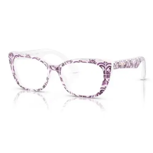 Dolce Gabbana DX3357 3459 Eyeglasses Youth Kids Girl`s Violet Maiolica 49mm by Dolce & Gabbana
