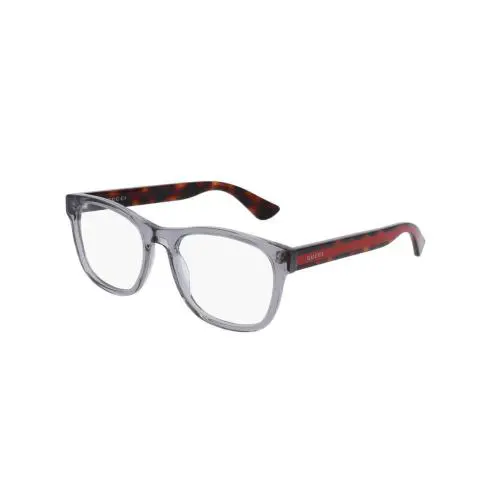 Gucci Eyeglasses Urban GG0004O 004 Grey/ Avana Plastic 53-19-145 - Grey/Avana, Frame: Gray