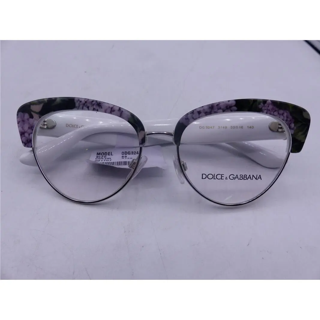 Dolce Gabbana DG3247 Floral/white 3149 Womens Eyeglasses Frames Size 53-16-140
