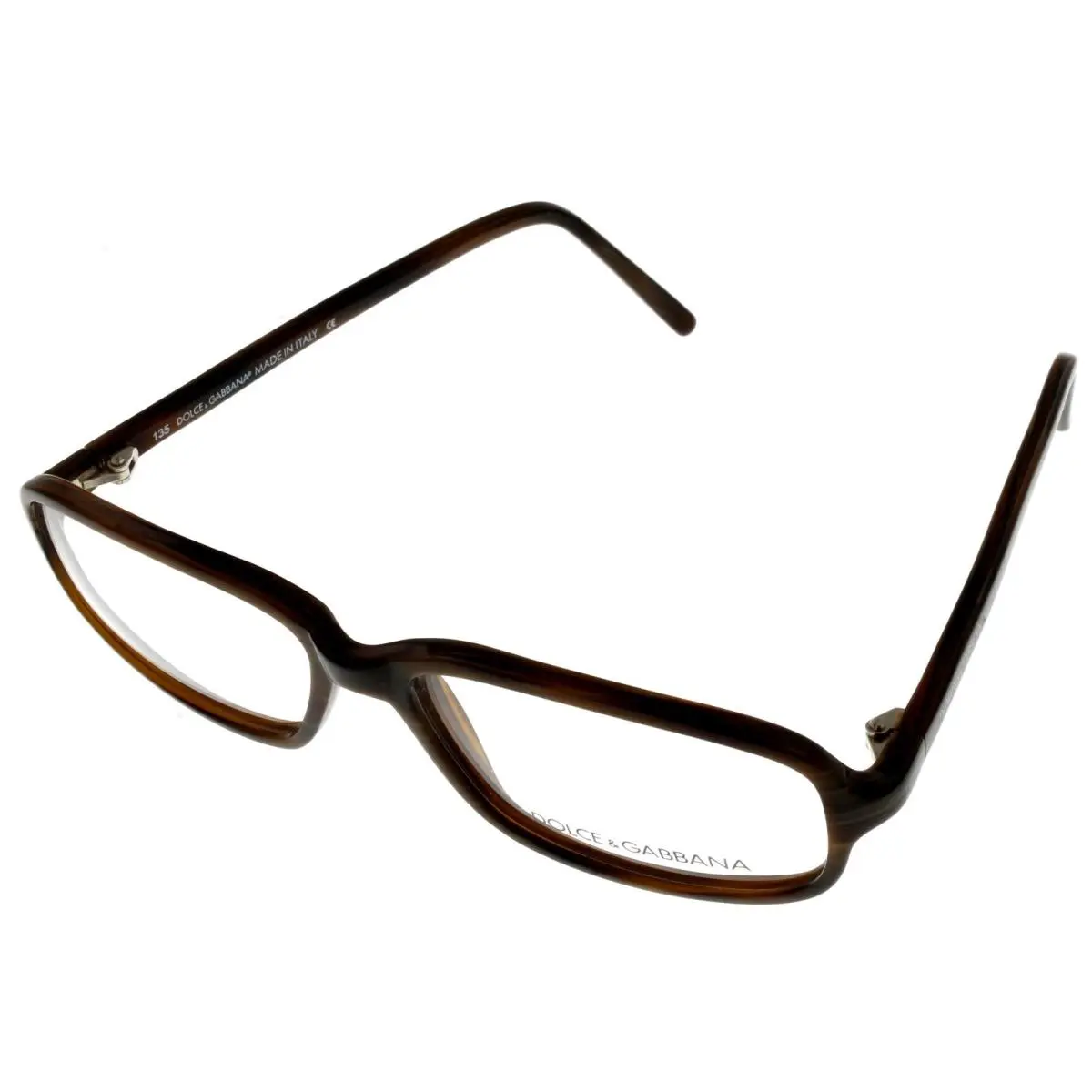 Dolce Gabbana Eyewear Frame Unisex Rectangular Brown Rectangular DG550 558