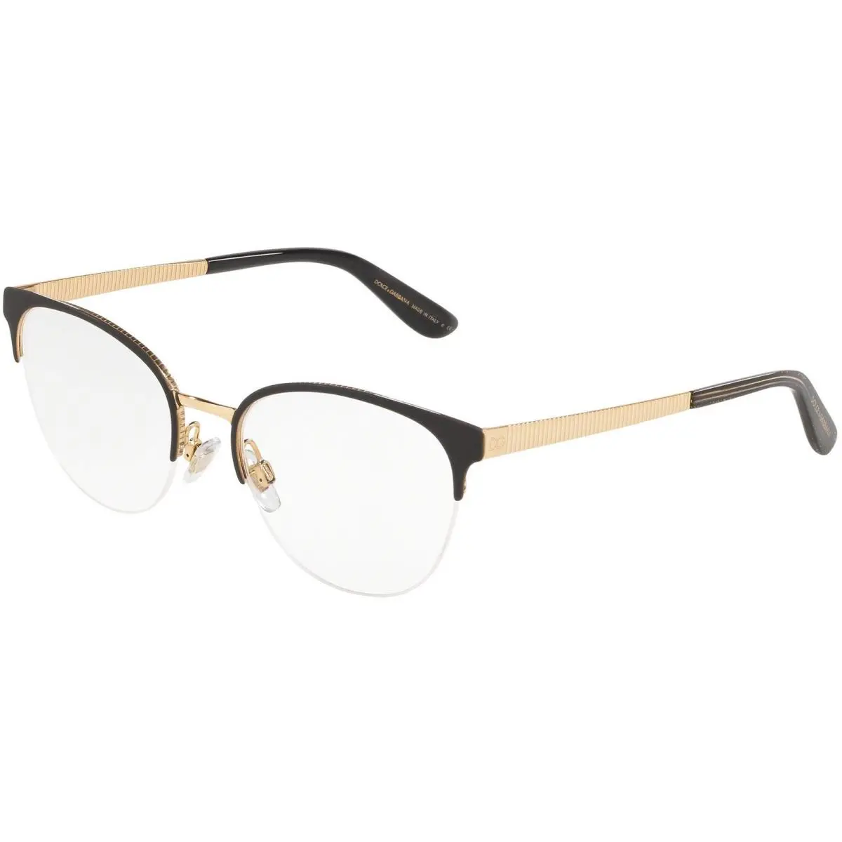 Dolce Gabbana Eyeglasses DG1311 1311 52mm Matte Black Gold / Demo Lens by Dolce & Gabbana