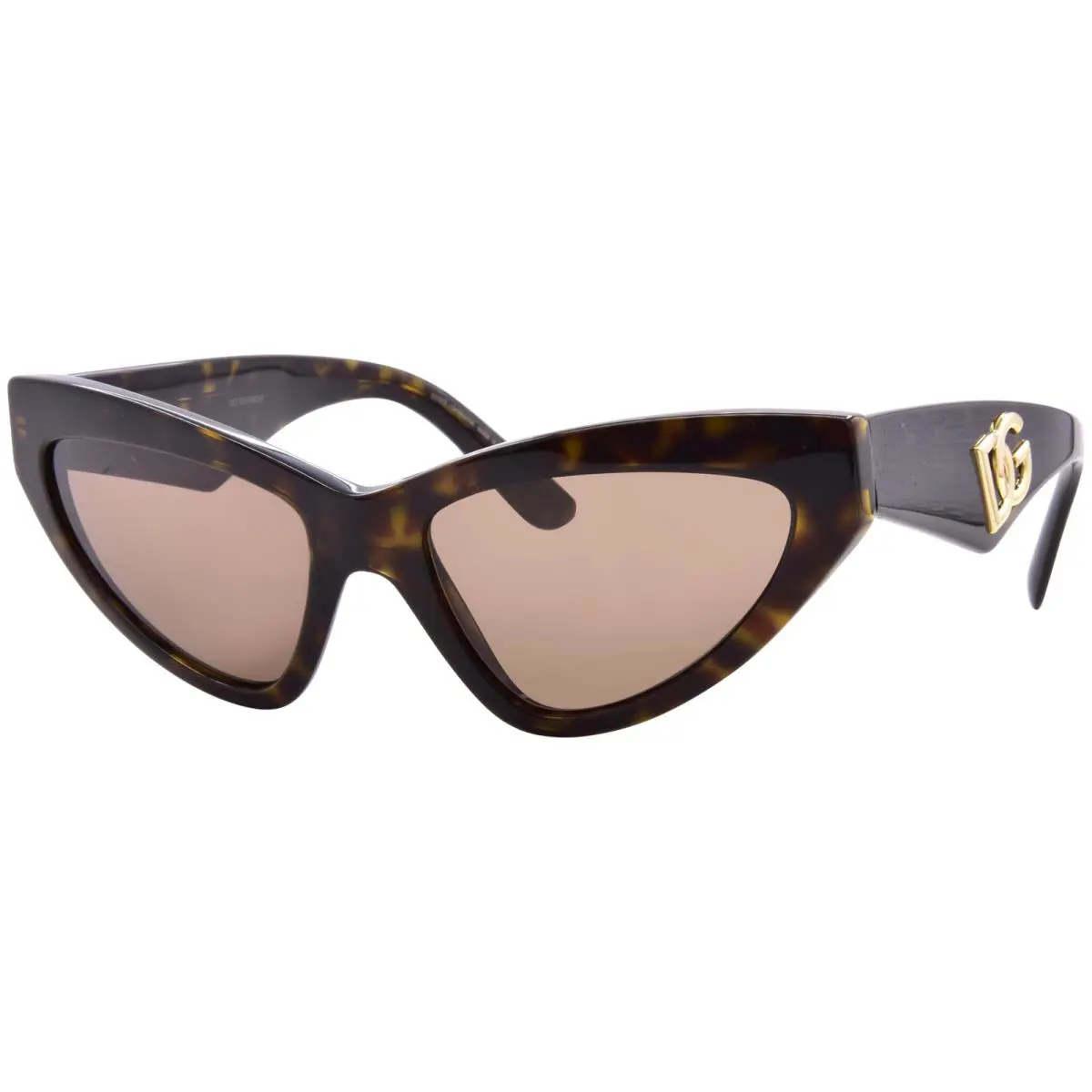 Dolce Gabbana DG4439 502/73 Sunglasses Women`s Havana/dark Brown Lenses 55mm