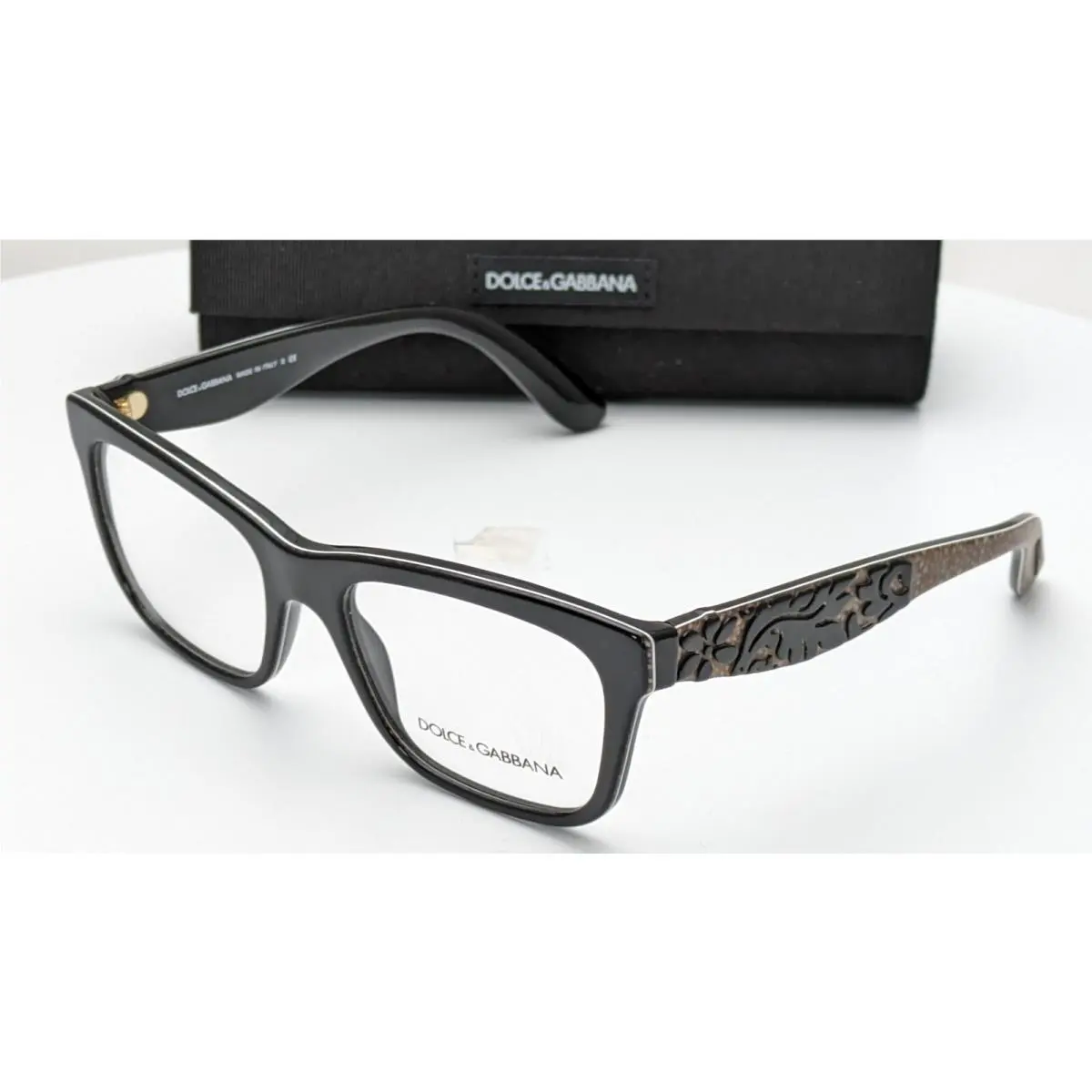 Dolce Gabbana DG3239 2998 Rectangle Polished Black Womens Eyeglasses 52mm