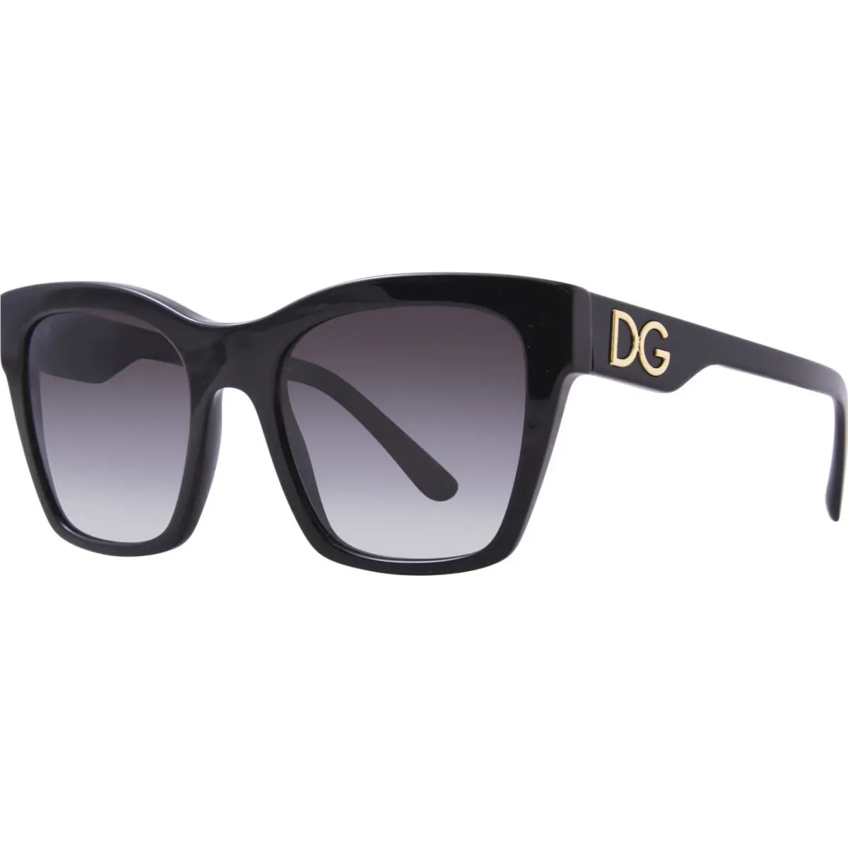 Dolce Gabbana DG4384 501/8G Sunglasses Women`s Black/grey Gradient Lenses 53mm