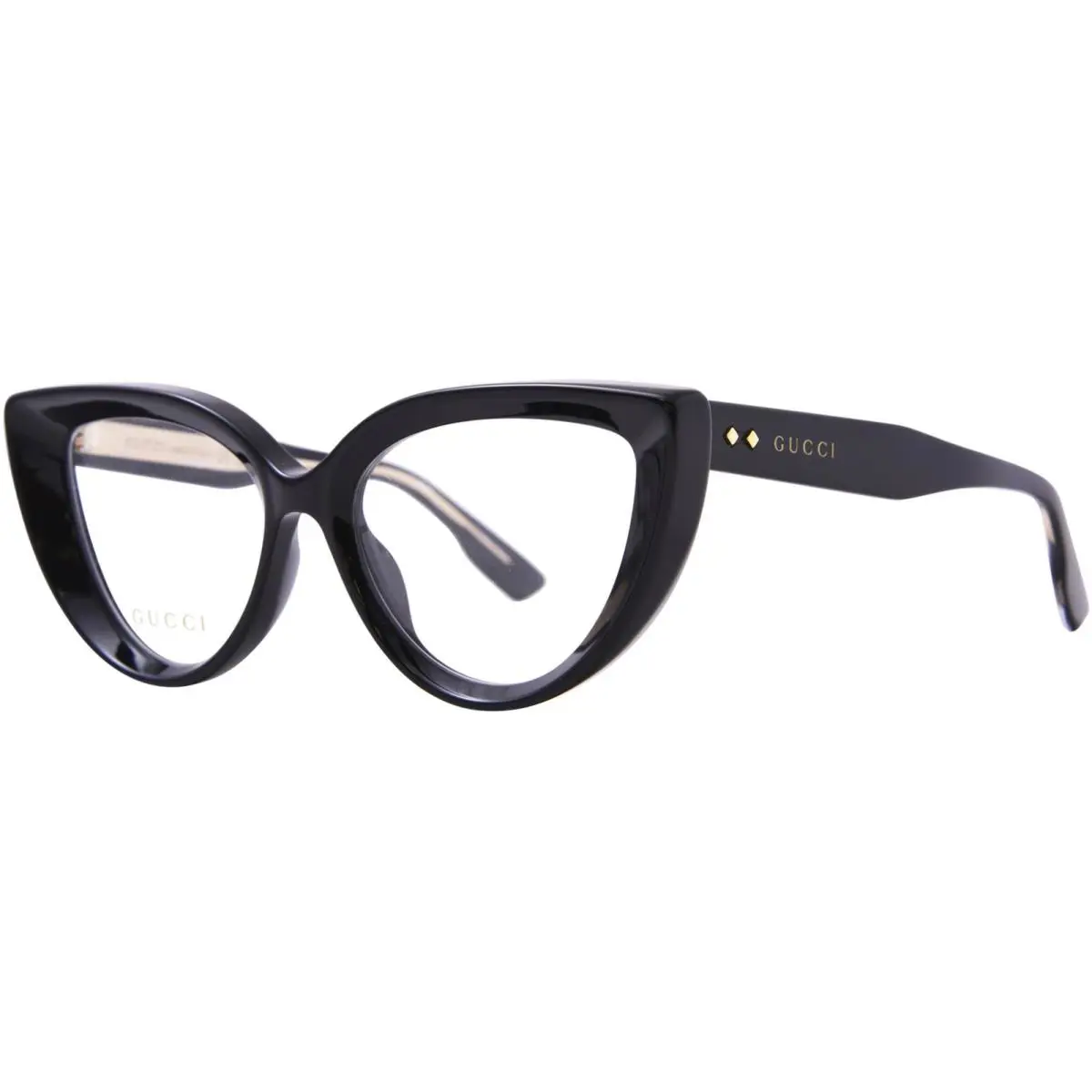 Gucci GG1530O 002 Eyeglasses Frame Women`s Havana Full Rim Cat Eye 52mm