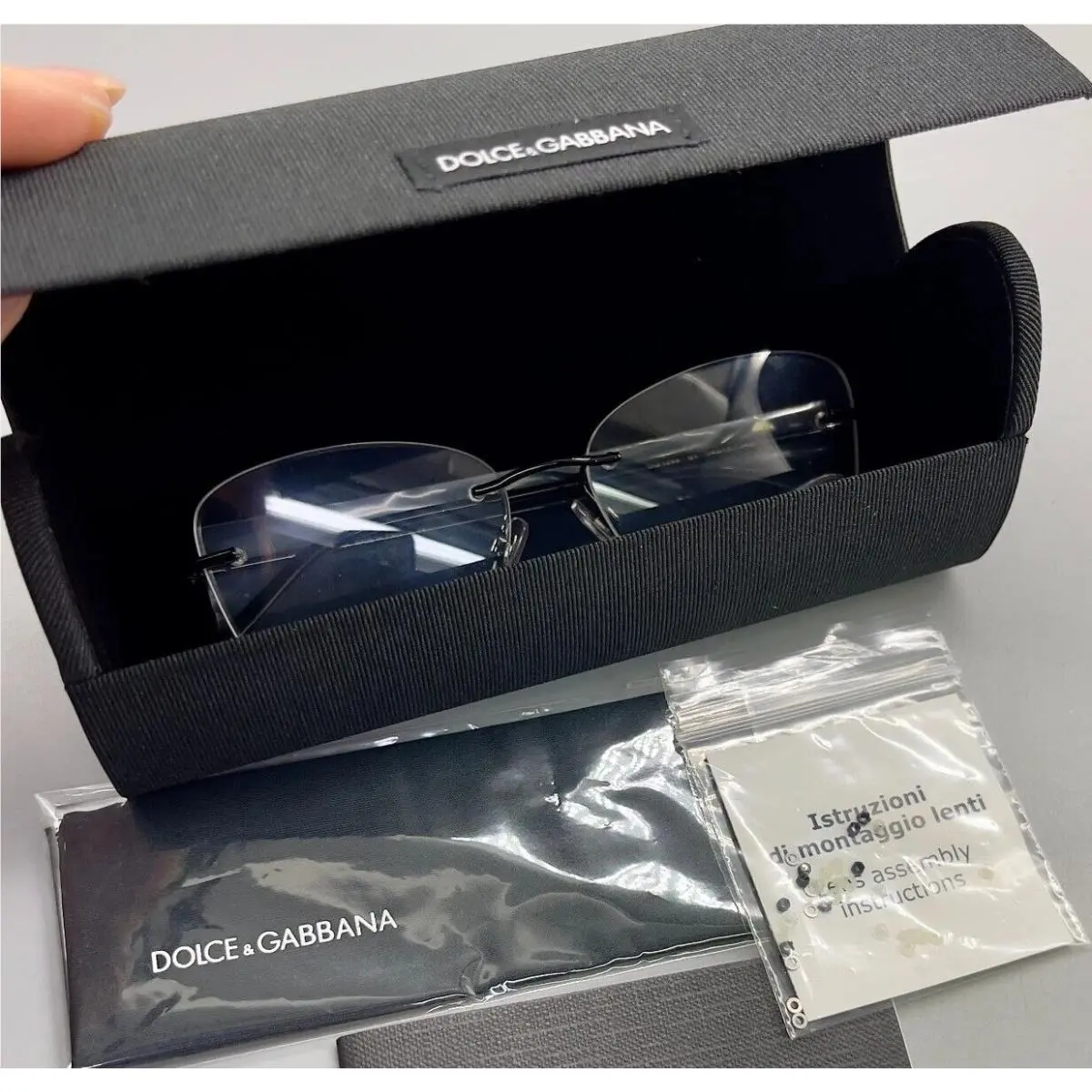 Dolce Gabbana DG 1299 01 Women Eyeglasses Frames 54-15-140 Black Ital