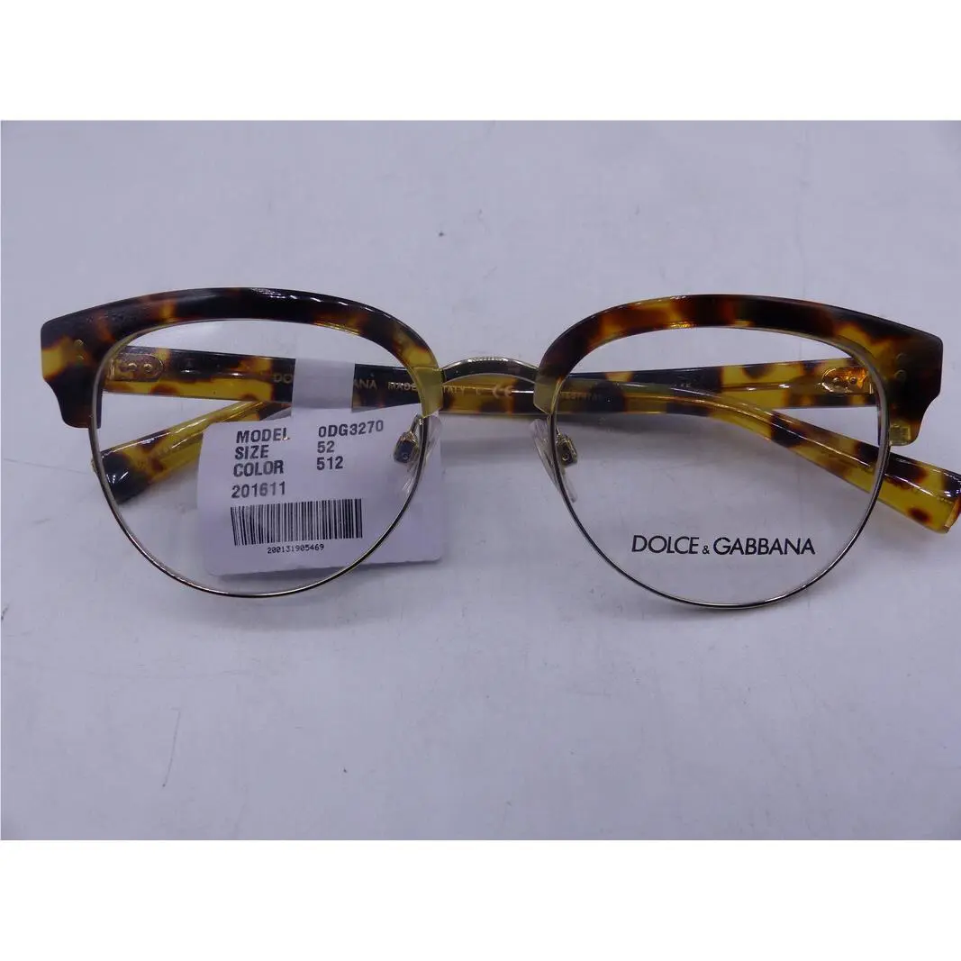 Dolce Gabbana DG3270 Brown Havana 512 Unisex Eyeglasses Frames Size 52-19-145