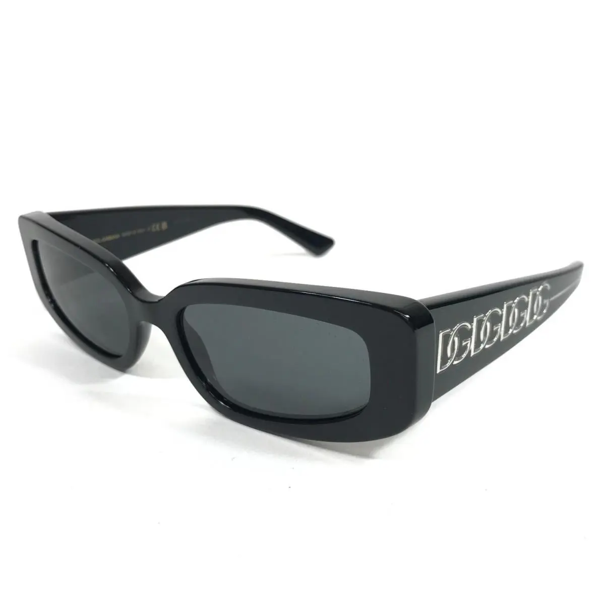 Dolce Gabbana Sunglasses DG4445 501/87 Black Cat Eye Frames Dark Gray Lenses