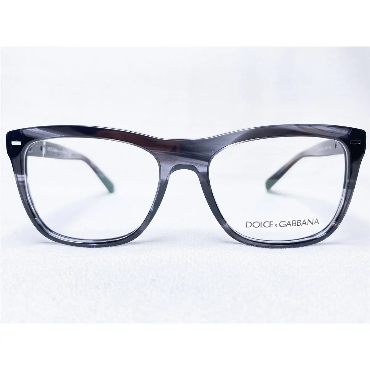Dolce Gabbana DG3226 2924 Mens Striped Anthracite Eyeglasses Frames 54/17