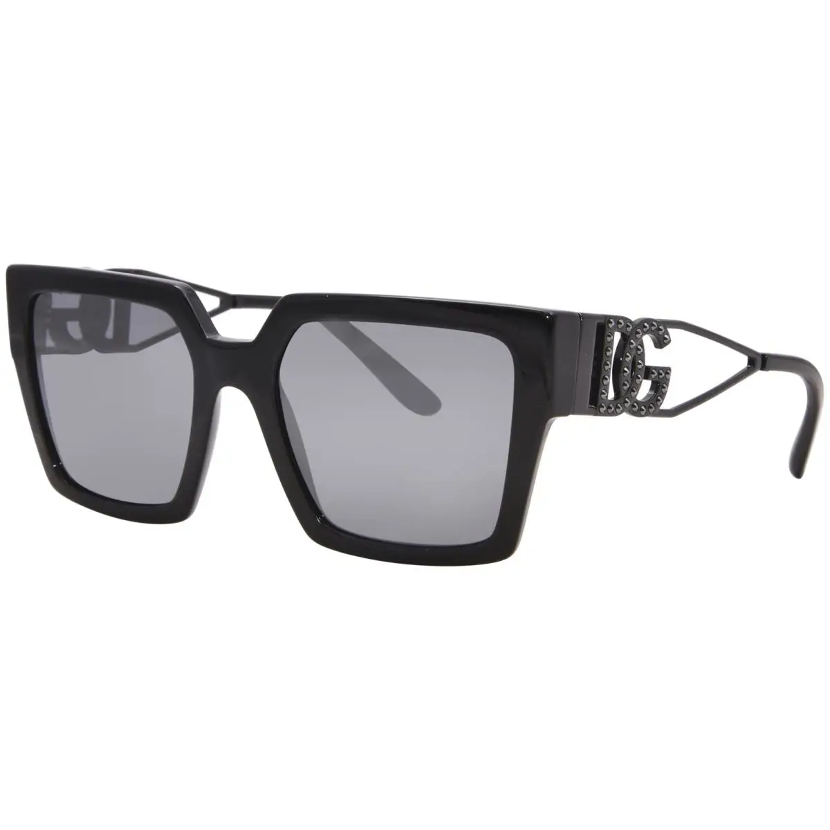 Dolce Gabbana DG4446B 501/6G Sunglasses Women`s Black/grey Mirror Black 53mm
