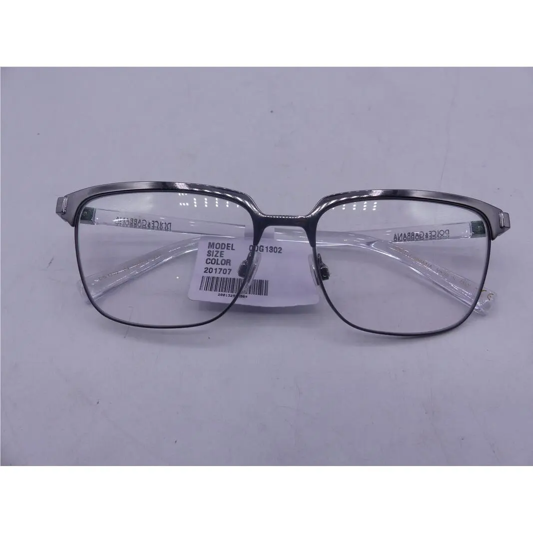 Dolce Gabbana DG1302 Silver/clear 04 Mens Eyeglasses Frames Size 55-17-140
