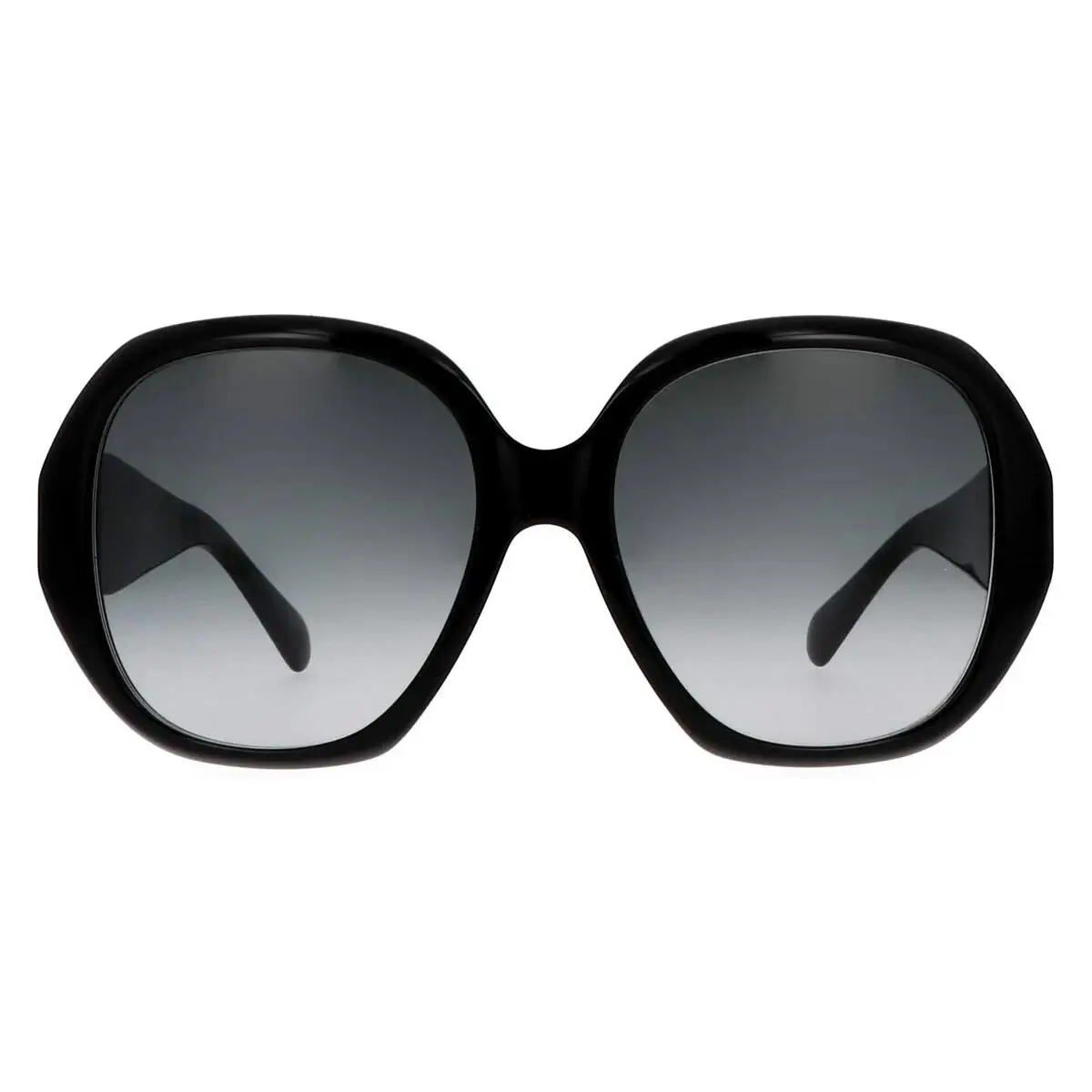 Gucci GG0796S-001 Women`s Oversized Sunglasses Black Frame Gray Lenses 56-18-140