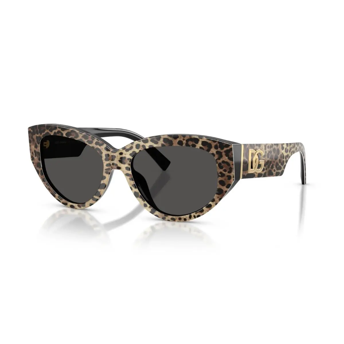 Dolce Gabbana DG 4514 Leo Brown On Black/dark Grey 316387 Sunglasses
