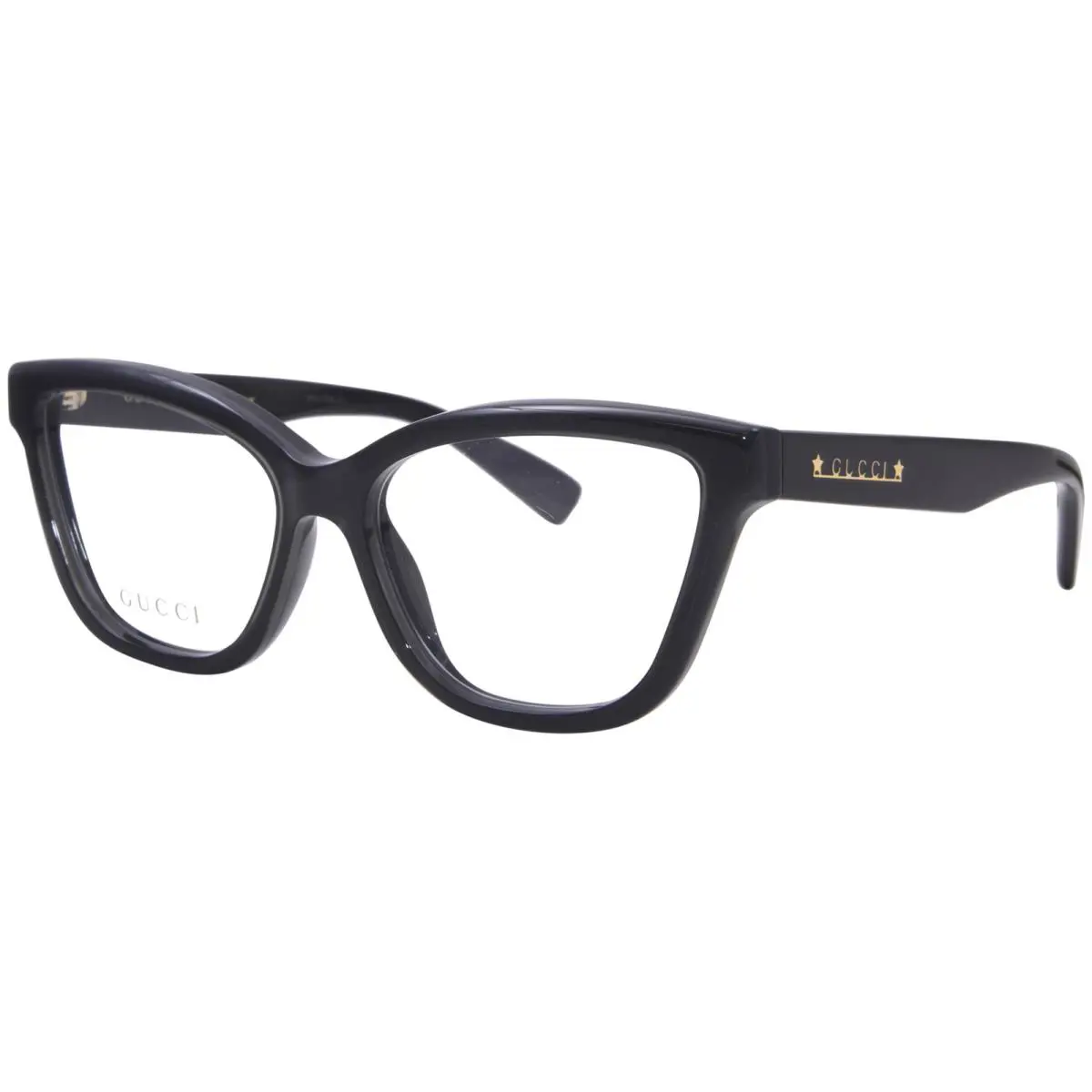 Gucci GG1589O 001 Eyeglasses Frame Women`s Black Full Rim Cat Eye 55mm