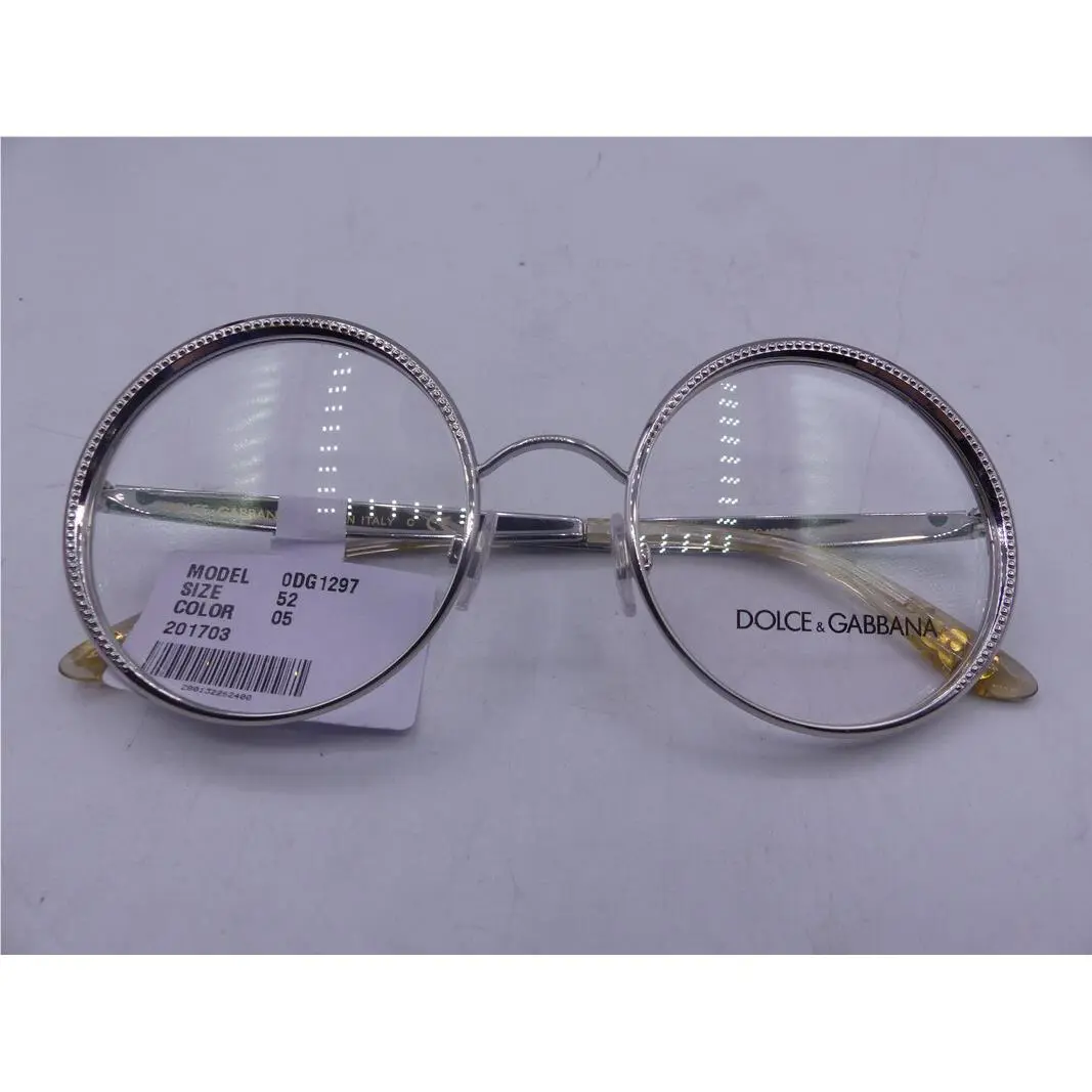 Dolce Gabbana DG1297 Silver 05 Unisex Eyeglasses Frames Size 52-21-140