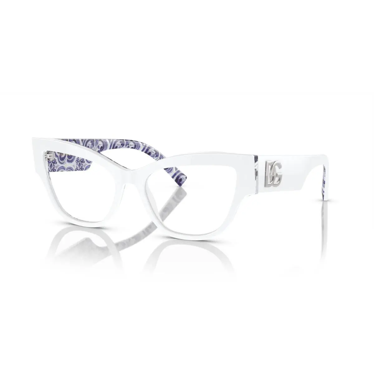 Dolce Gabbana DG 3378 White On Blue Maiolica 3371 Eyeglasses
