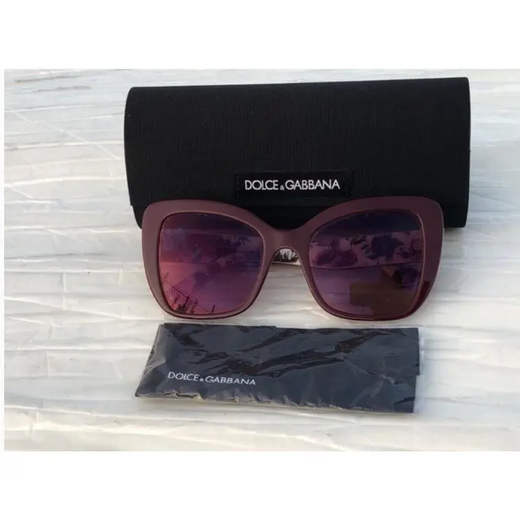 Dolce Gabbana 54mm Oversized Butterfly Purple Red Sunglasses