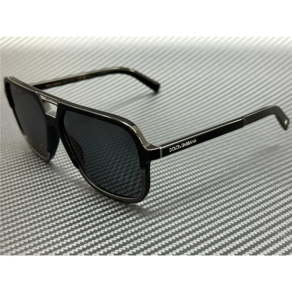 Dolce Gabbana DG4354 193481 Black Square Men`s 61 mm Polarized Sunglasses