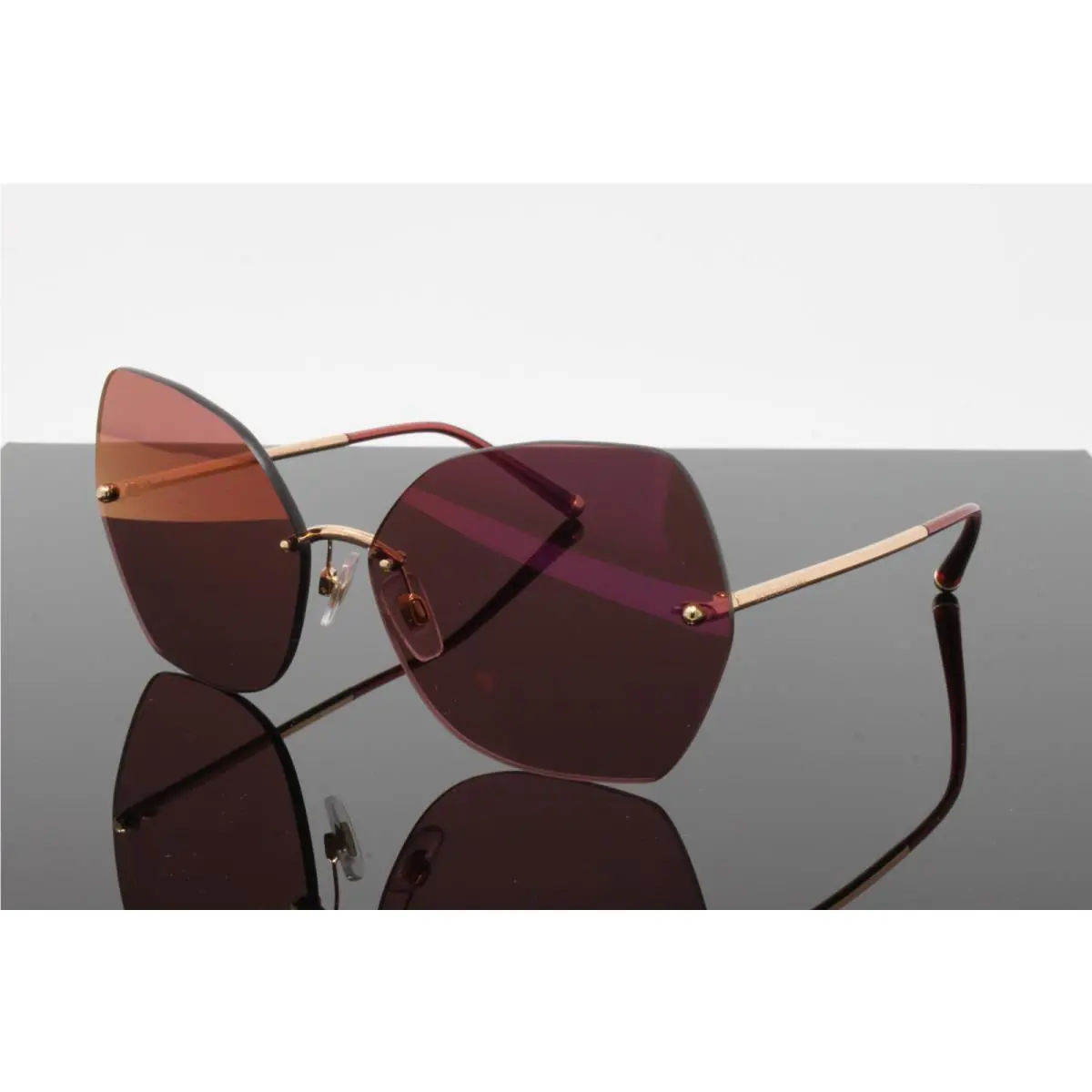Dolce Gabbana Sunglasses Women`s Butterfly DG2204 1298D0 Pink Gold 64mm