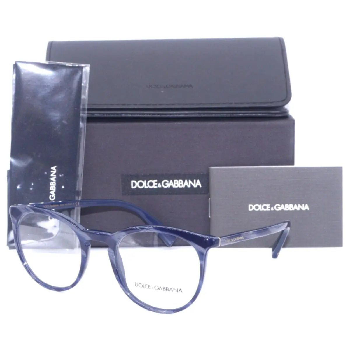 Dolce Gabbana DG 3269 3092 Polished Blue Horn Eyeglasses 51-21