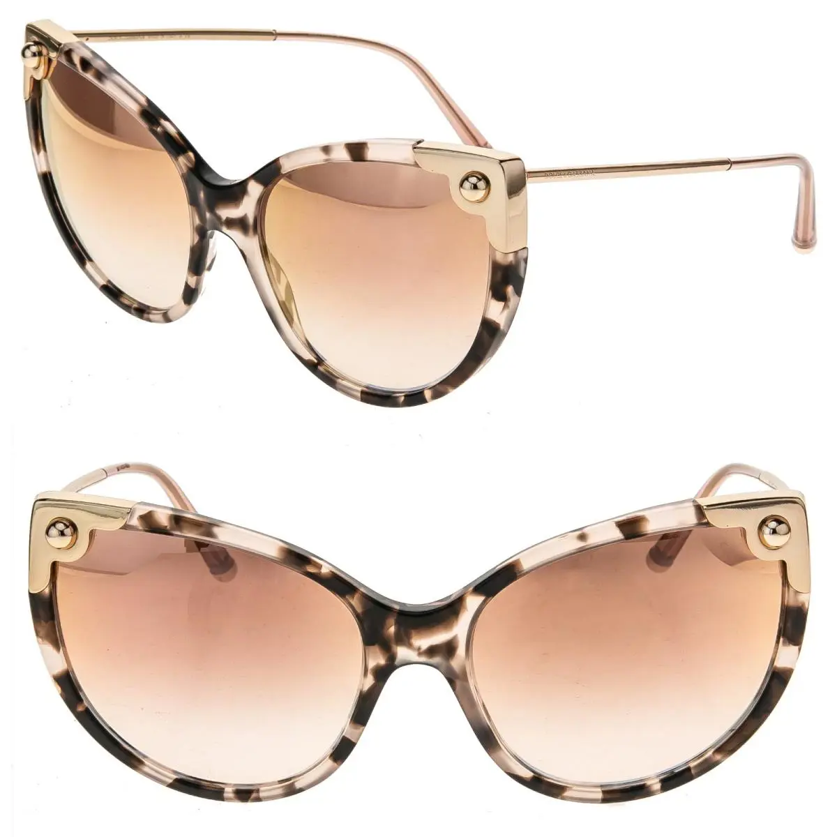 Dolce Gabbana DG4337 Lucia DG 4337 Pink Havana Rose Mirror Fashion Sunglasses
