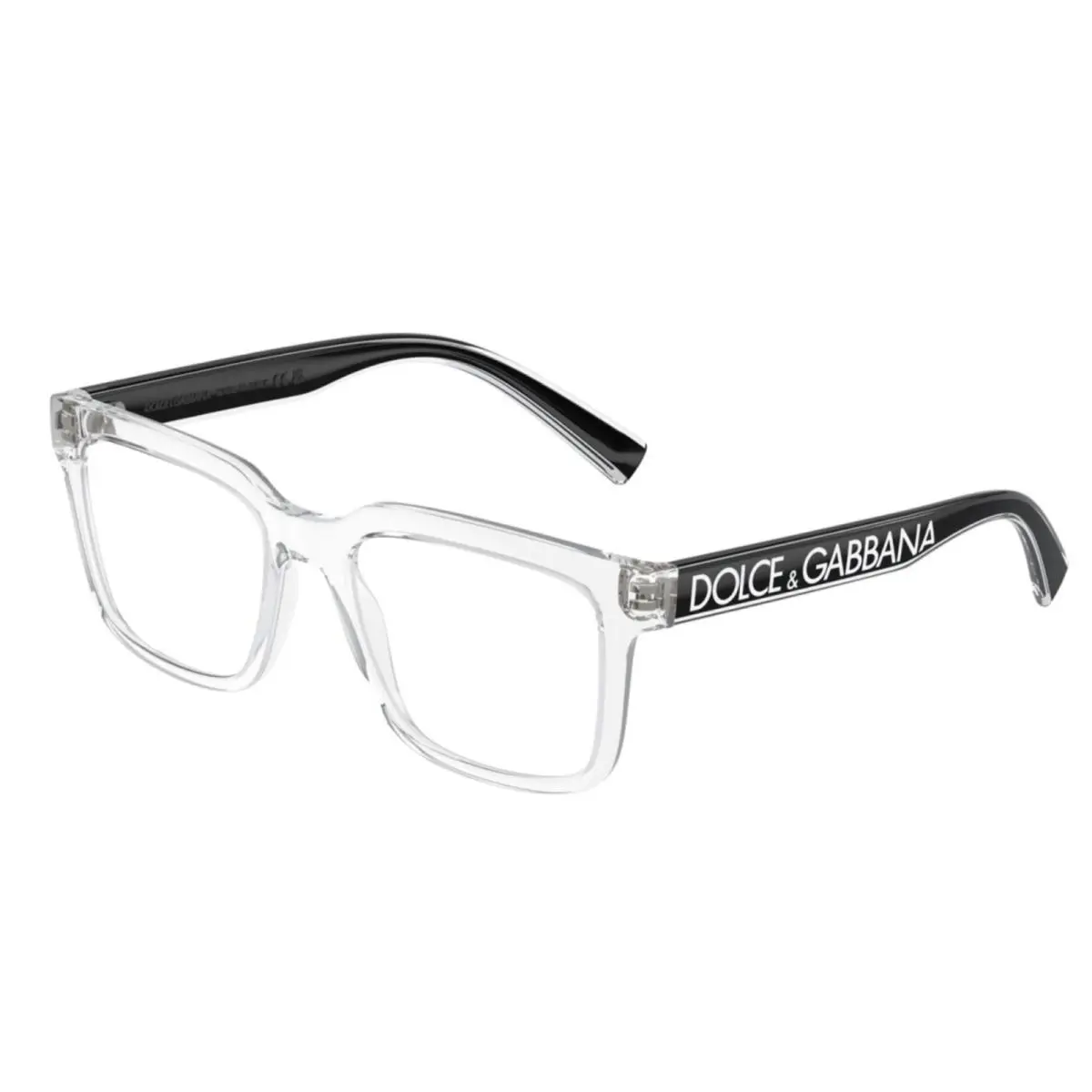 Dolce Gabbana Eyeglasses DG 5101 3133 50-18 145 Crystal Frames White Logos