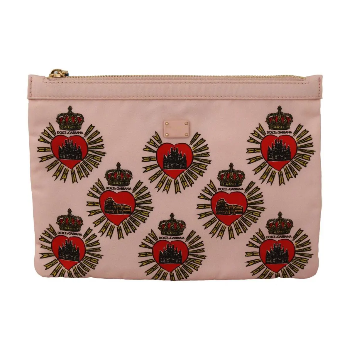 Dolce Gabbana Clutch Pink D G Logo Devotion Pouch