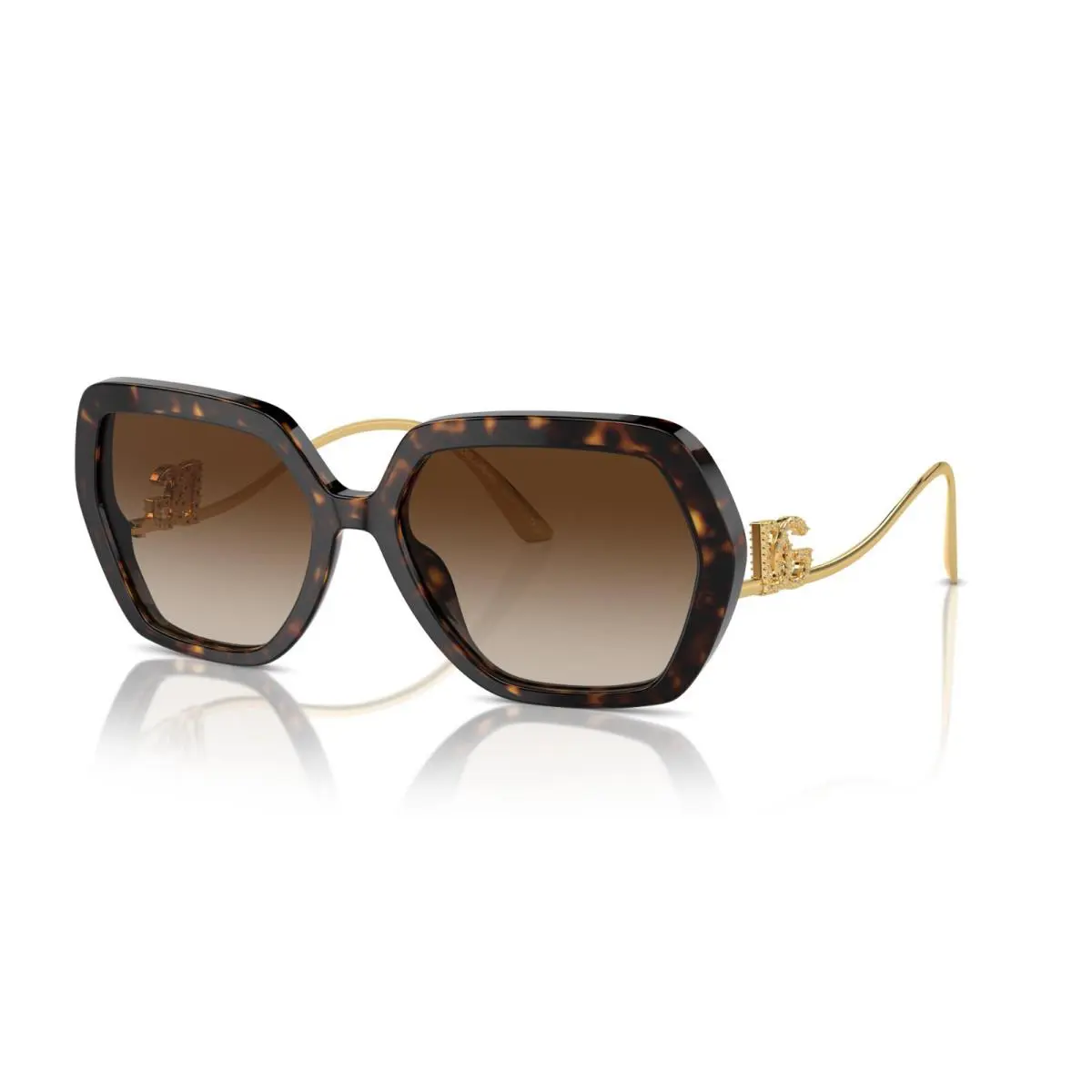 Dolce Gabbana DG 4468B Havana and Gold/brown Shaded 502/13 Sunglasses