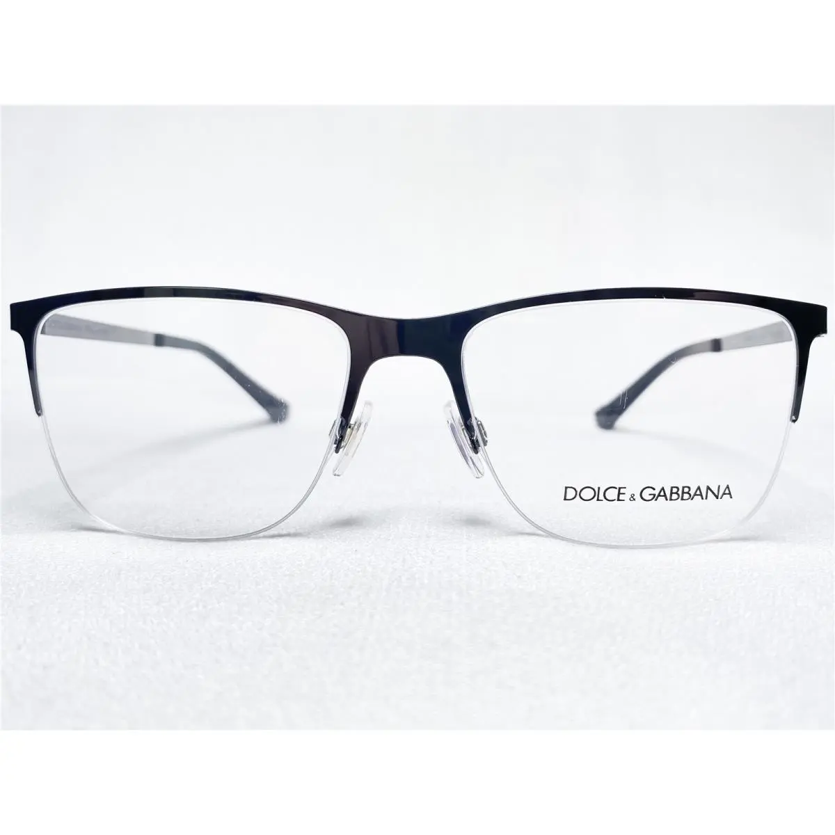 Dolce Gabbana DG1283 01 Men`s Black Rectangle Eyeglasses Frames 55/17 140