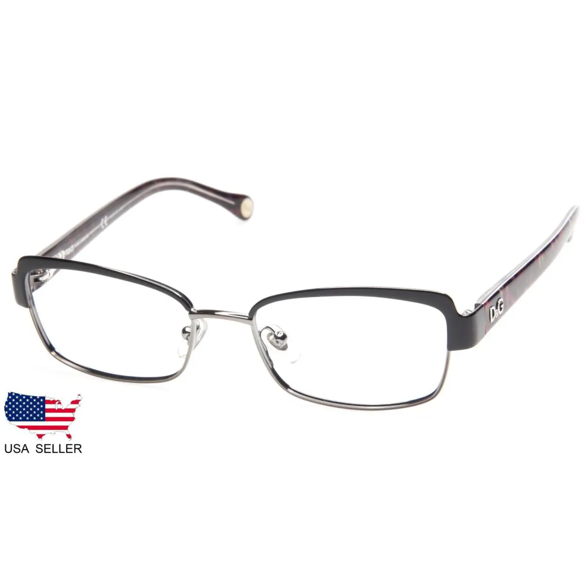 D G Dolce Gabbana DG5102 1102 Black /gunmetal Eyeglasses 49-16-135mm Read