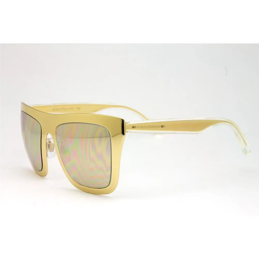 Vintage Dolce Gabbana DG 2114-K 18K 1027/F9 2N Gold Edition Sunglasses