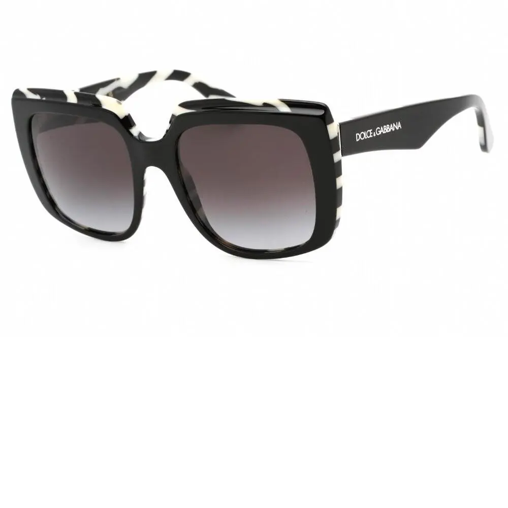 Dolce Gabbana Black on Zebra Gray Gradient Sunglasses