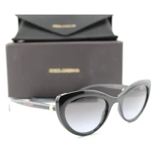 Dolce Dolce&gabbana DG6124 501/8G Gabbana DG6124 501/8G Black-gold/grey Gradient Lenses Sunglasses 53-21