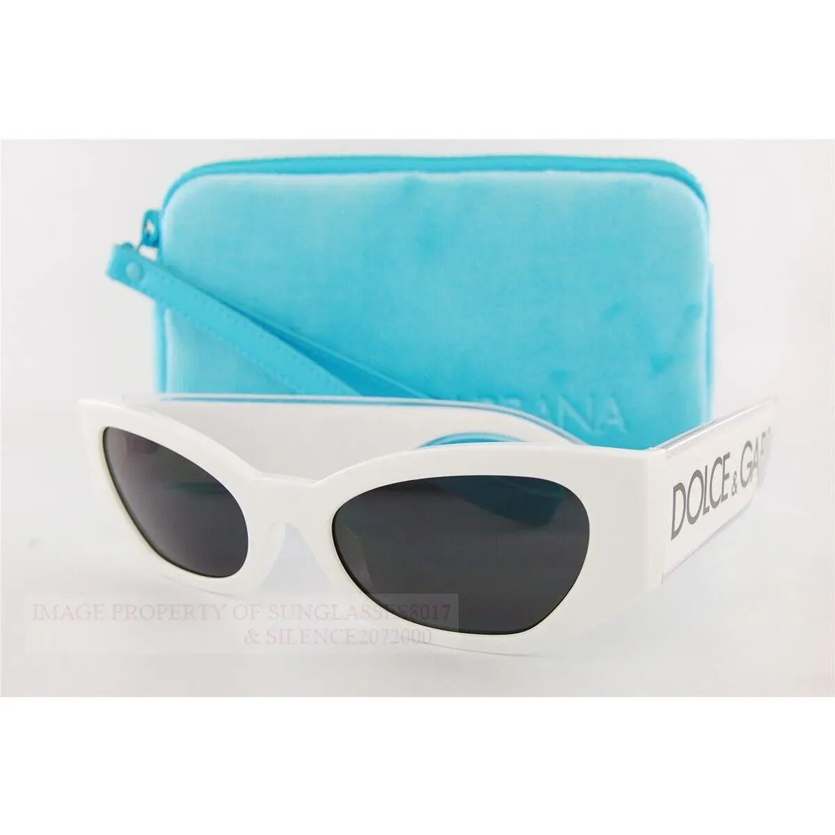Dolce Gabbana Sunglasses DG 6186 331287 White/dark Gray For Women