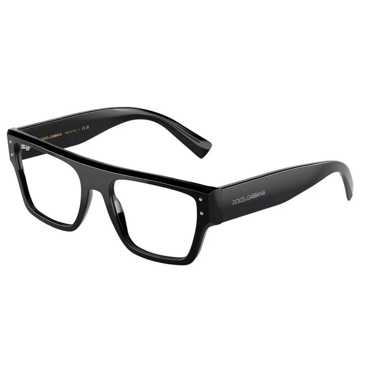 Dolce Gabbana Eyeglasses DG 3384 501 54-19 145 Shiny Black Sliver Frames