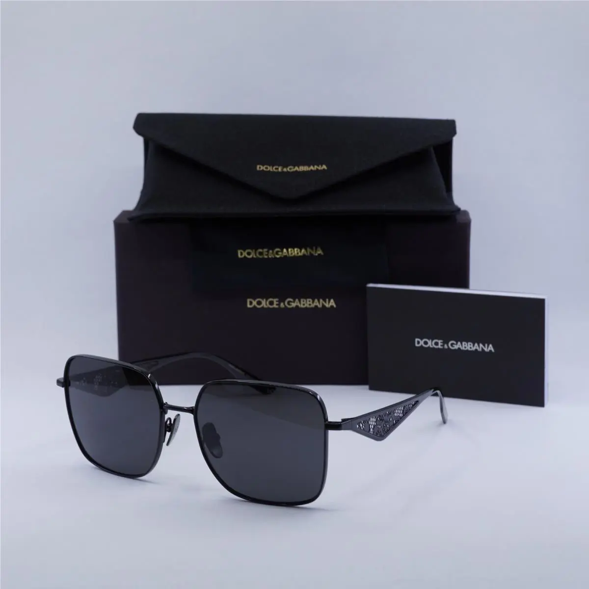 Dolce Gabbana DG2310 01/87 Black/dark Grey 57-16-145 Sunglasses