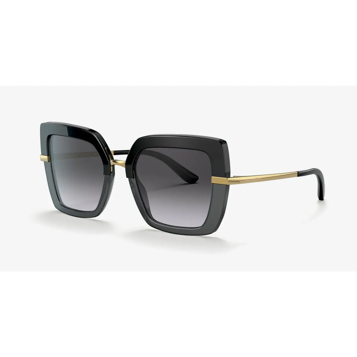 Dolce Gabbana Half Print DG 4373 Black Grey/grey Shaded 3246/8G Sunglasses