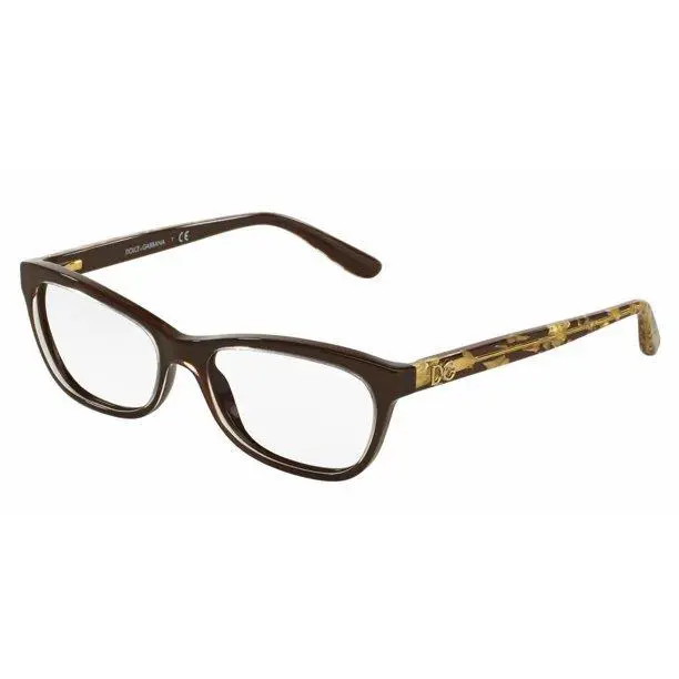 Dolce  DG3221 2918 Gabbana DG3221 2918 Crystal On Brown Eyeglasses 51mm 16 140 by Dolce & Gabbana