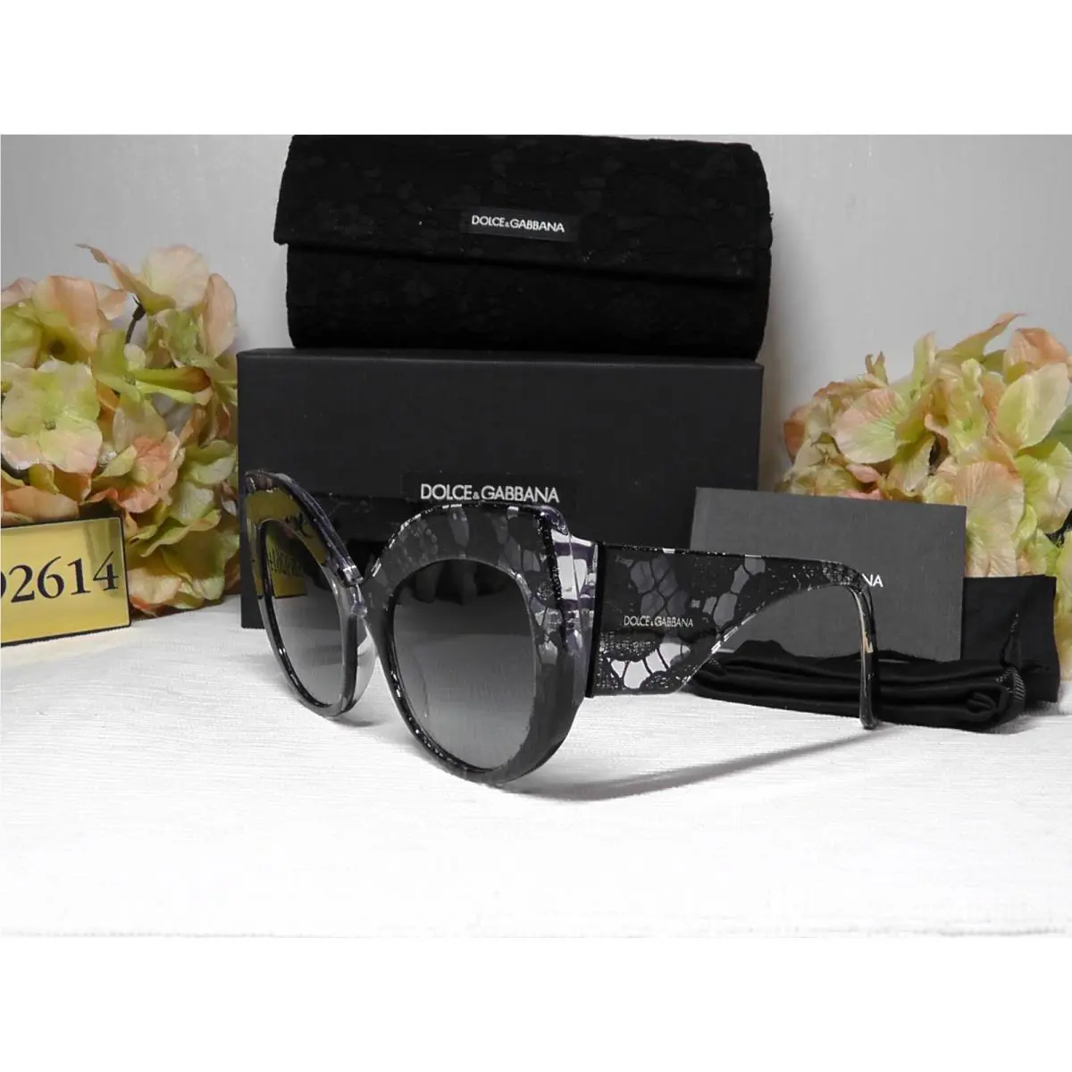 Dolce Gabbana DG4 Strass Stud 4321 Tortoise Brown Oversized Sunglasses DG4321S