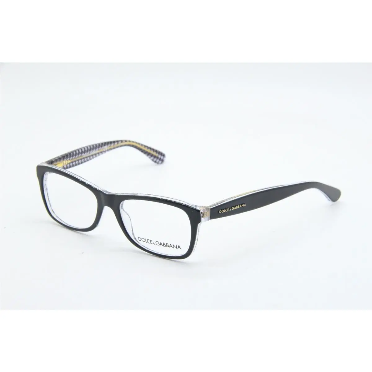 Dolce Gabbana DG 3231 3080 Black White Eyeglasses 48-15