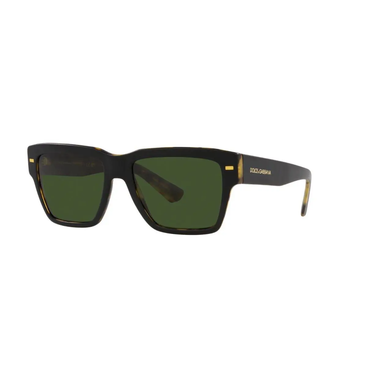Dolce Gabbana DG 4431 Matte Black Avana/dark Green 3404/71 Sunglasses - Frame: Matte Black Avana, Lens: Dark Green