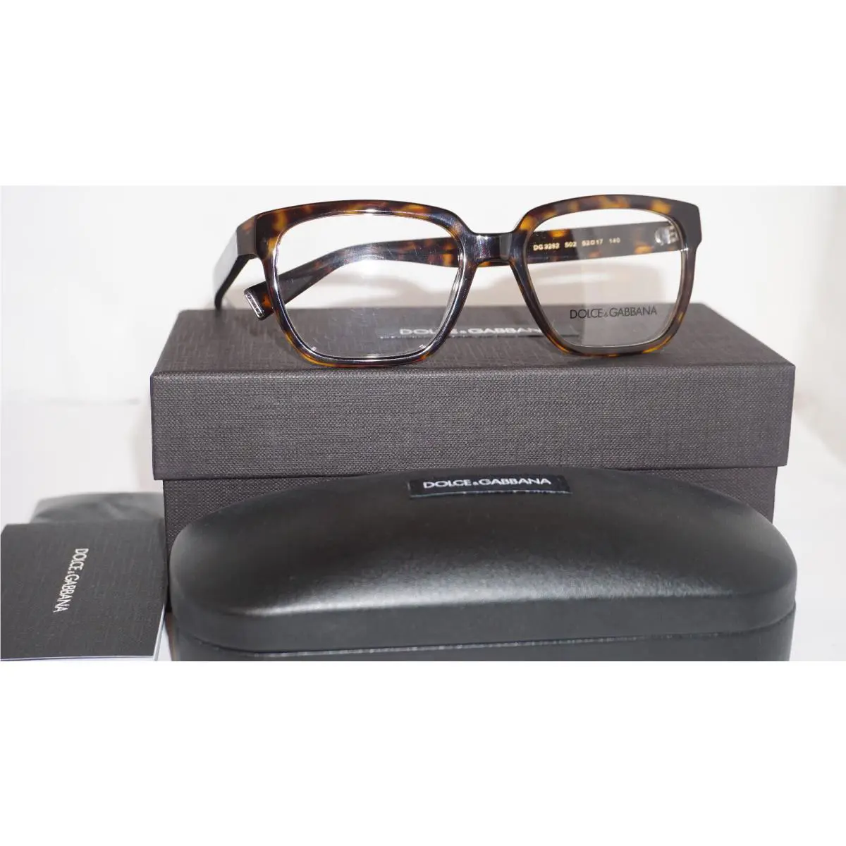 Dolce Gabbana Eyeglasses Havana Tortoise DG3282 502 52 17 140