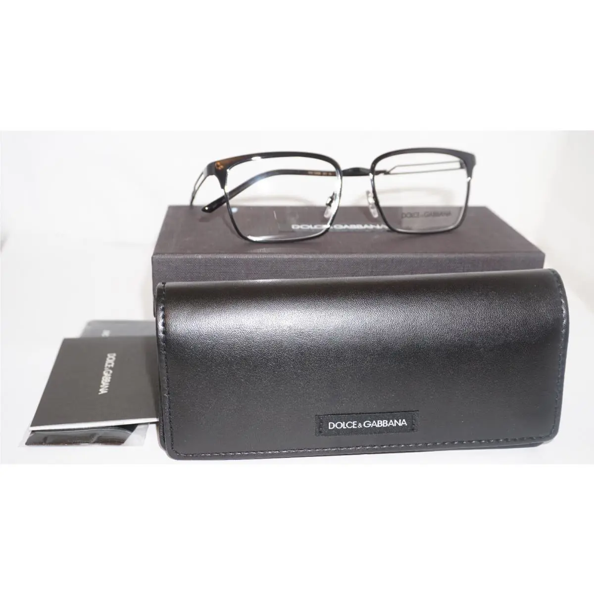 Dolce Gabbana Eyeglasses Shiny Black Metal DG1295 01 53 17 145