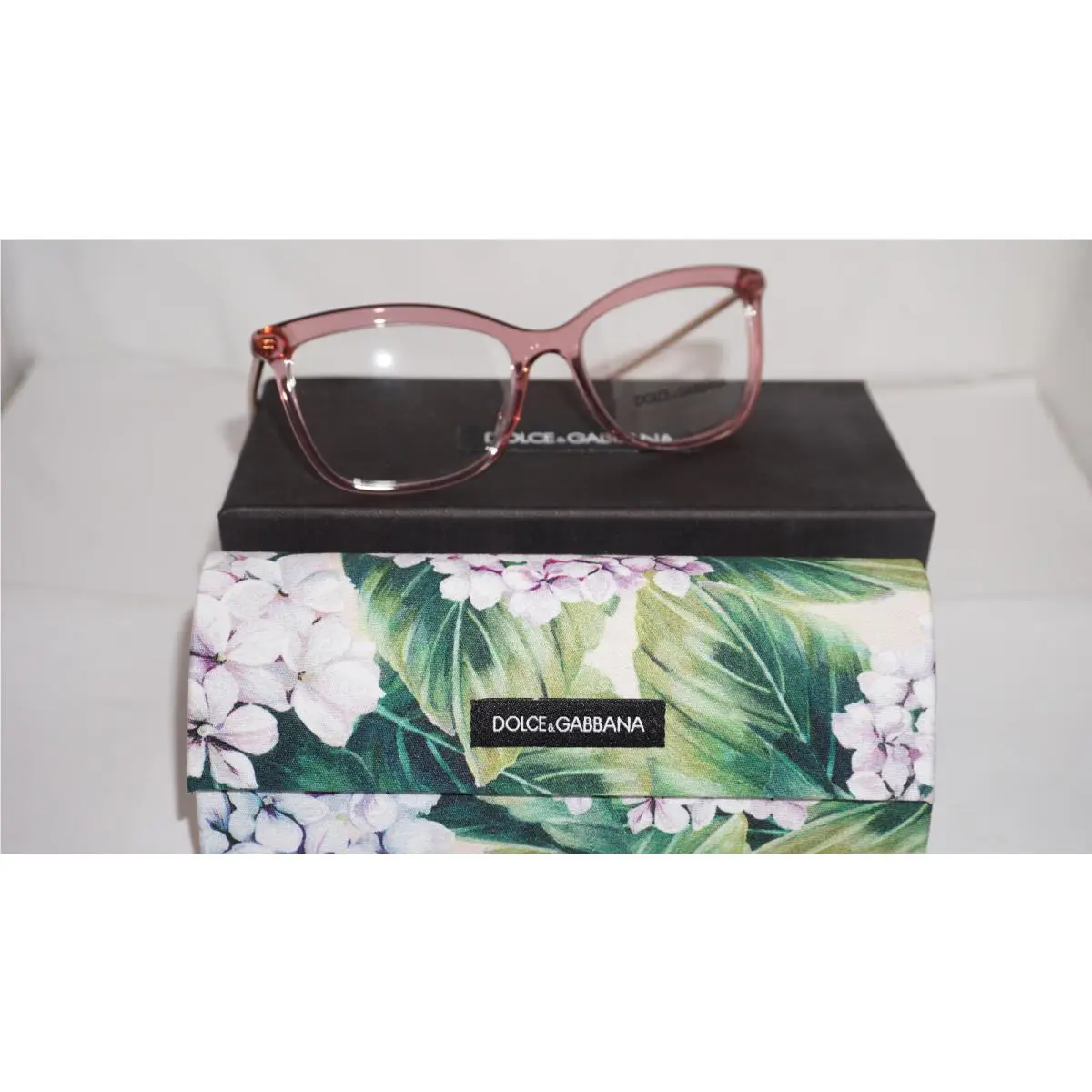 Dolce Gabbana Eyeglasses Gold Pink Transparent DG3286 3148 54 17 140