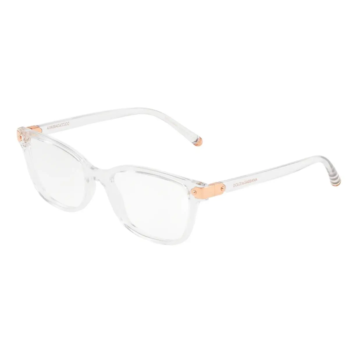 Dolce Gabbana Eyeglasses DG 5036 3133 53-17 140 Clear Crystal Gold Frames