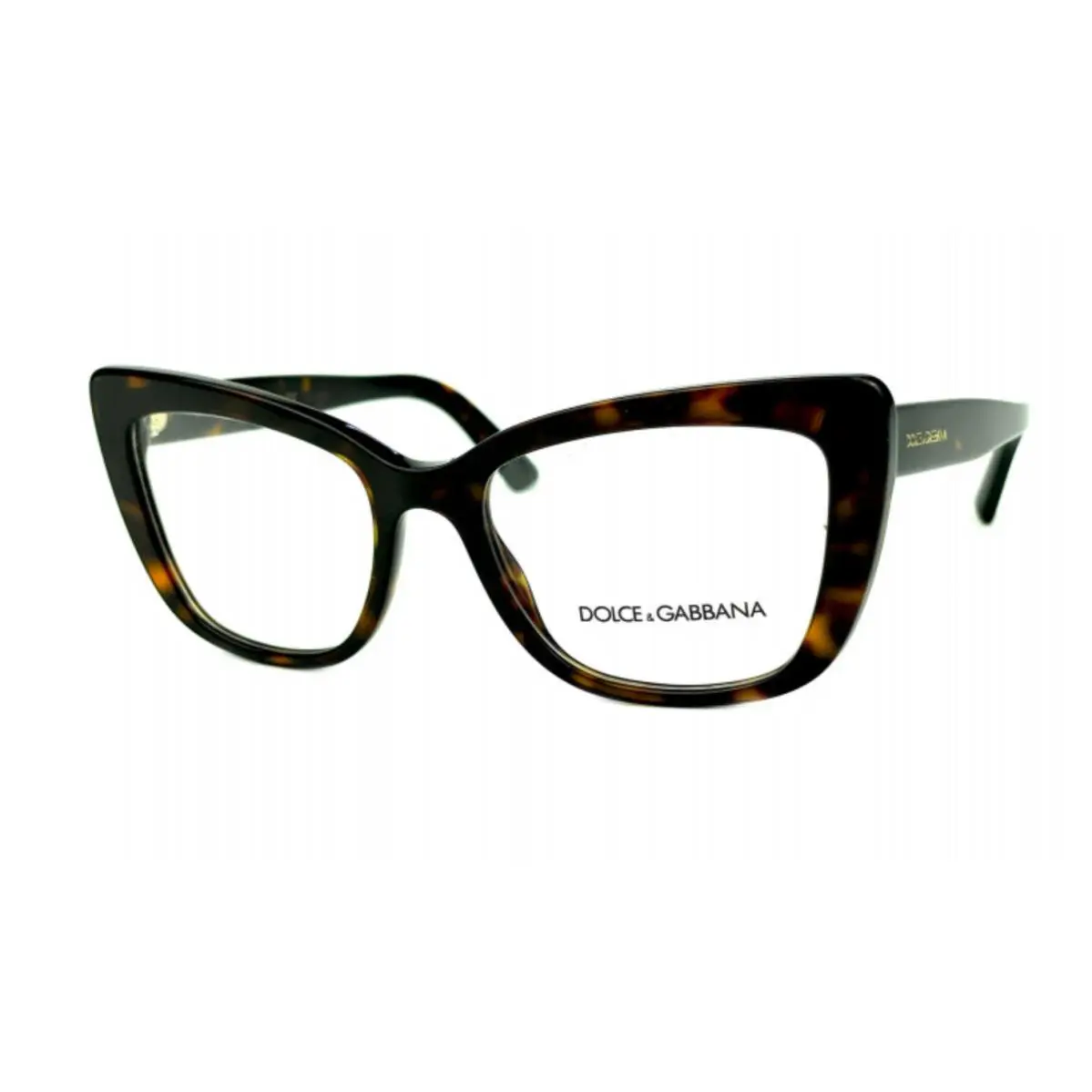 Dolce Gabbana Cat Eyes Eyeglasses DG 3308 502 53-18 Tortoise Gold Frames