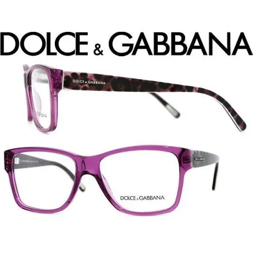 Dolce Gabbana D G 3126 1913 Cheetah Purple Plastic Eyeglasses Frame 52-15-140
